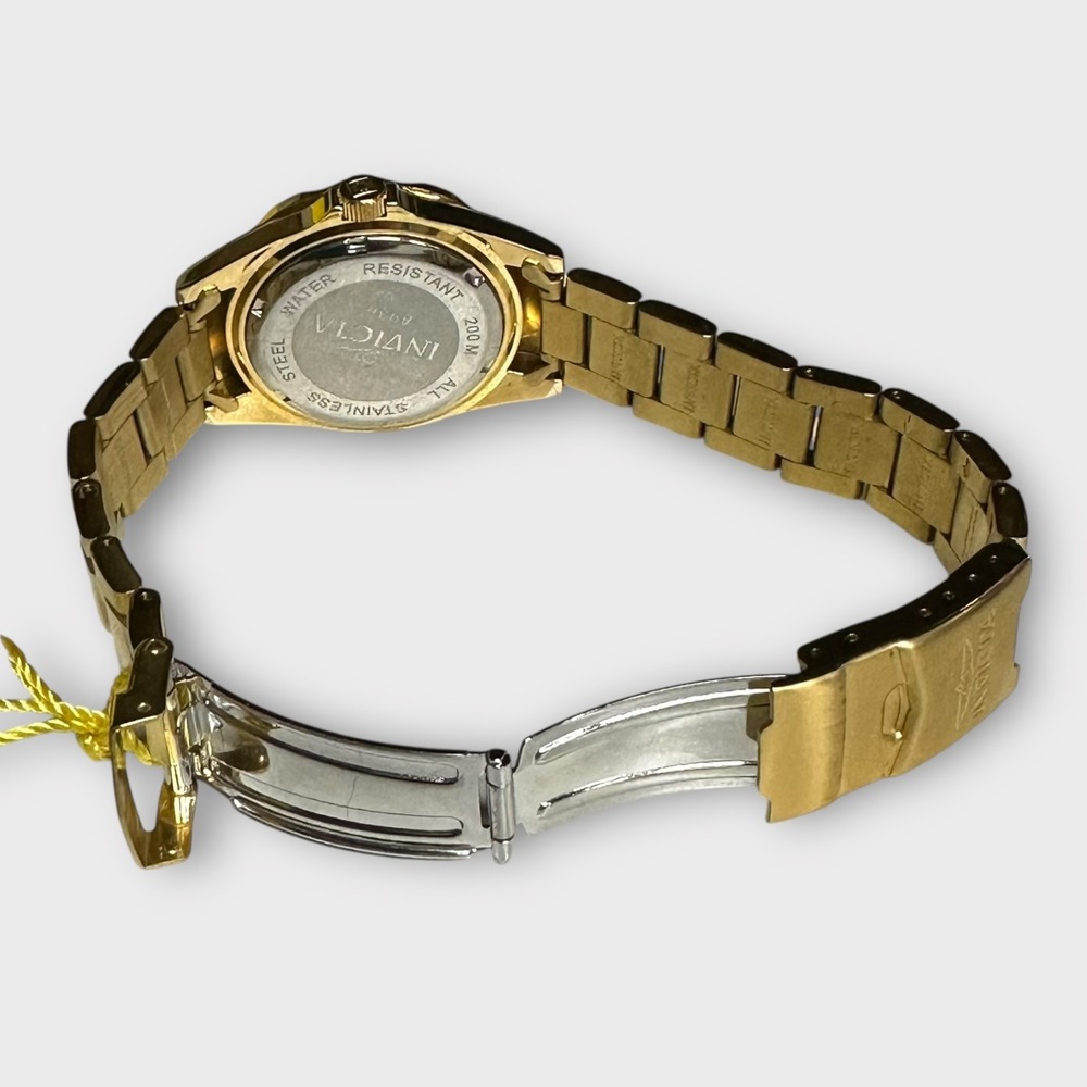 Invicta Watch Gold Tone Mens‎ 40mm Black Dial Date 200M Stainless 8936 Boxed - Picture 9 of 16